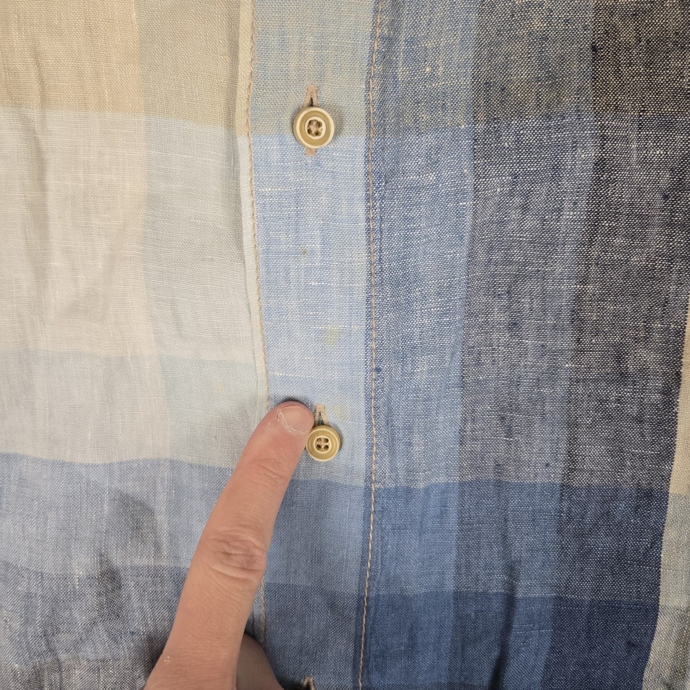 Tommy Bahama Shirt Mens Large Relax Modern Island Fit 100% Linen Short Sleeve - Picture 6 of 8